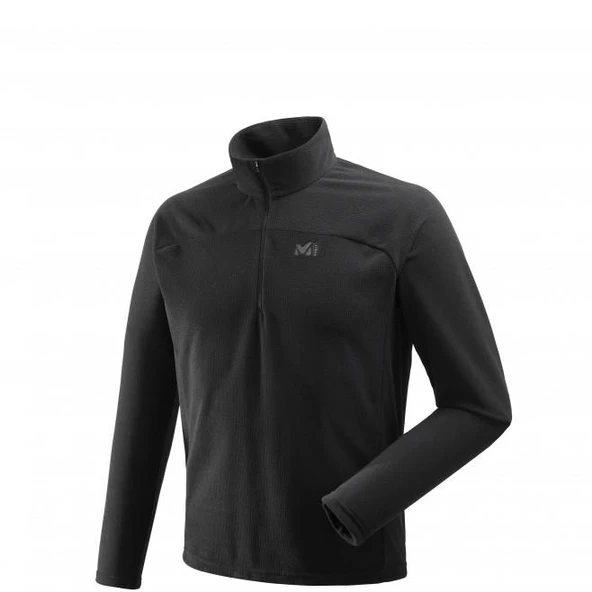 Millet Vector Grid Half Zip Erkek Tam Fermuar Polar Siyah MIV8020 0247
