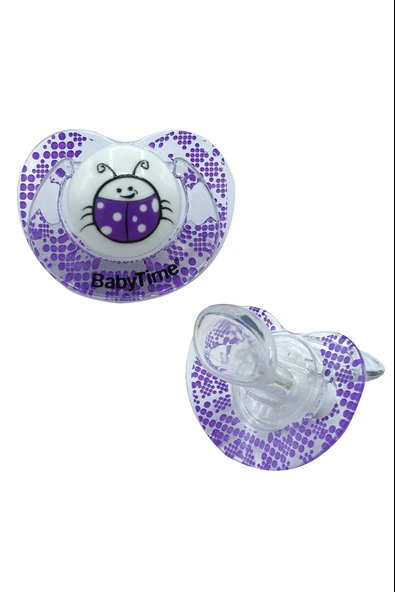 Babytime Bt143 Silikon Damaklı Koruyucu Kapaklı Emzik No:1 - Mor