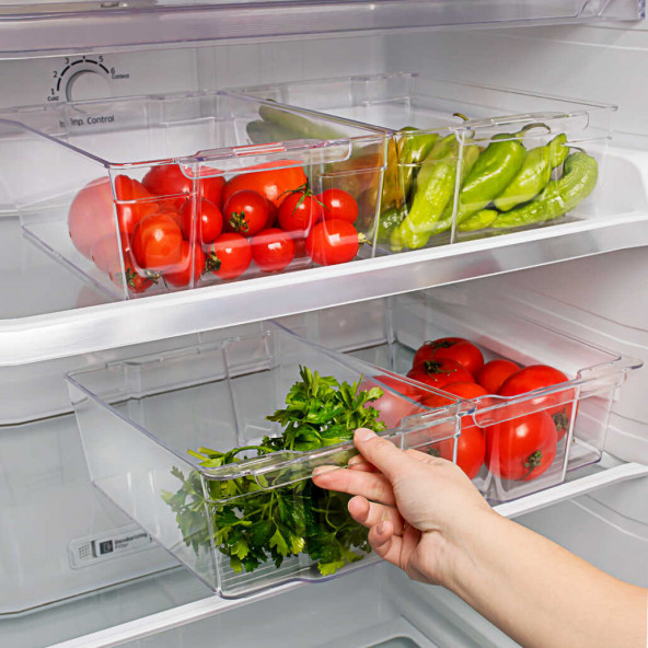 Porsima Buzdolabı içi Düzenleyici Organizer Kapak İçi Düzenleyici Buzdolabı Sepeti Saklama Kabı - Resim 2