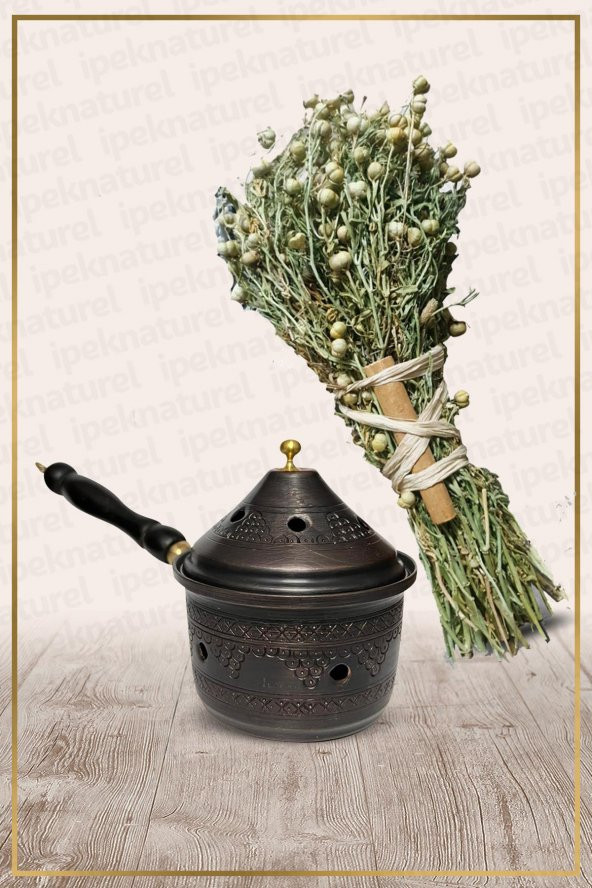 Bakır Tütsülük Tava No:7 Ve Demet Üzerlik Tütsüsü