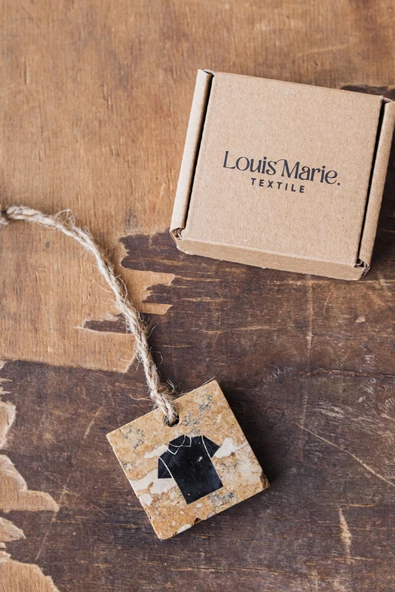 Louis Marie  | Doğal Taş| Traverten | Askılı | %100 Organik | 6 Ay Kalıcı | Gardrop Kokusu - 3