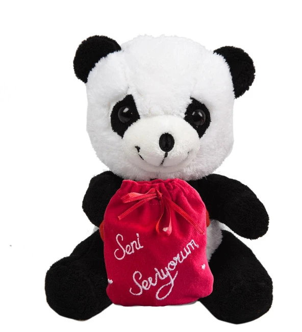 14 Şubat  Özel "Seni Seviyorum" Keseli Sevimli Panda-40 cm