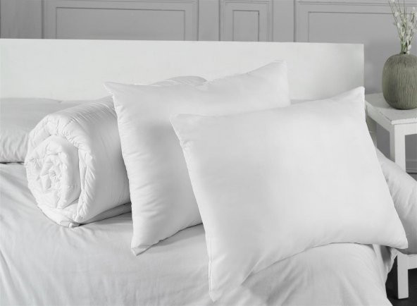 2 Adet Antialerjik 50x70 Boncuk Slikon Yastık - 3