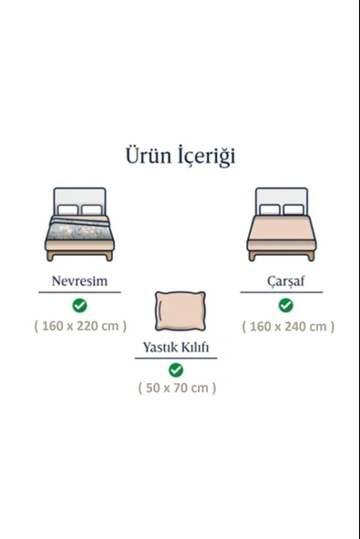 Louis Marie | Tek Kişilik | Pamuk| 3 Parça | Nevresim Takımı | Aden - 3
