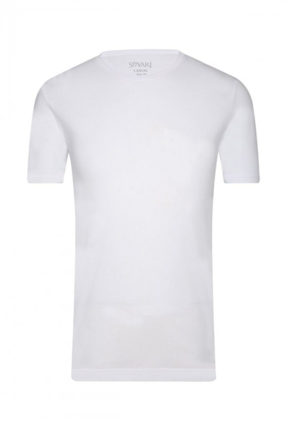 Rahat Kalıp O Yaka Beyaz Erkek Tişört ürün görseli
