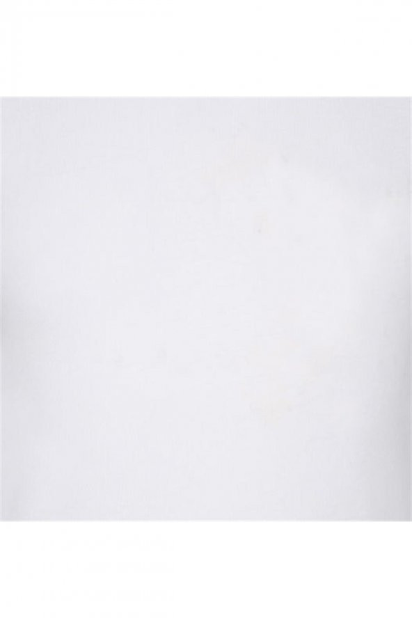 Rahat Kalıp O Yaka Beyaz Erkek Tişört - Resim 2