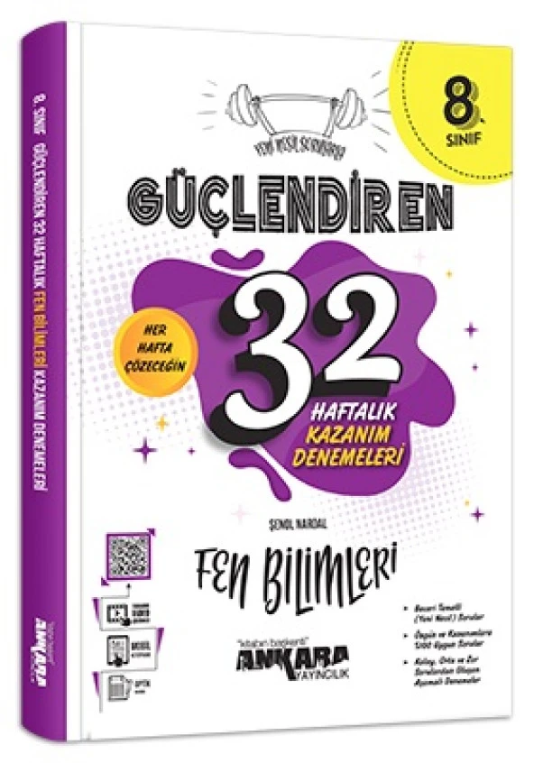 Ankara 8. Sınıf Fen Bilimleri Güçlendiren 32 Haftalık Deneme 2023
