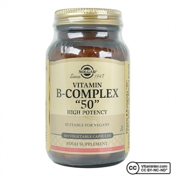 Solgar Vitamin B-Complex 50 50 Kapsülskt;02/2025