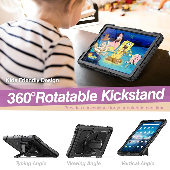 Samsung Galaxy Tab A8 10.5 SM-X200 X205 X207 Kılıf Defender Askılı Pars Case Fuji - 5