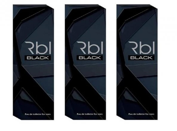 Rebul Black Erkek Parfümü EDT 20ml / 3 Adet