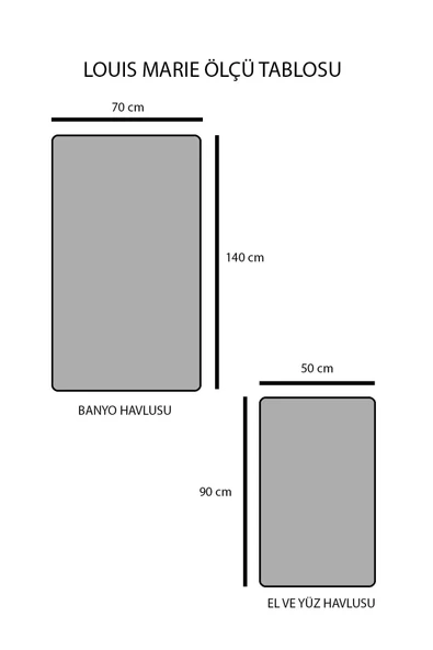 Louis Marie | 50x90 + 70x140 cm | Saçak Detaylı | %100 Pamuk | Vip Koyu Pudra | Banyo Havlu Seti - 5