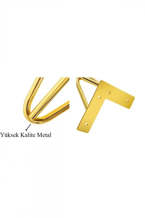 Mil Mobilya Ayağı Metal 12 Cm Gold 4 Adet - 2