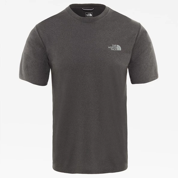 The North Face REAXION AMP CREW Erkek T-Shirt NF0A3RX3DYZ1 DARK GREY HTHR