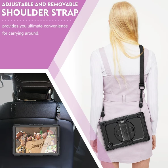 Apple iPad 11.Nesil A16 11inç/10.Nesil 10.9inç Kılıf Defender Askılı Pars Case Fuji - 7