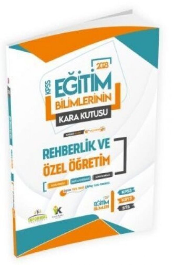 İnformal Yayınları 2023 Eğitim Bilimlerinin Kara Kutusu Rehberlik ve Özel Öğretim Konu Özetli Çözümlü Soru Bankası