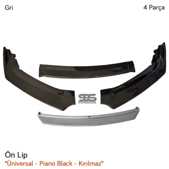 Üniversal Ön Ek 4 Parça Kanatlı Beyaz Dilli Ön Lip - 5