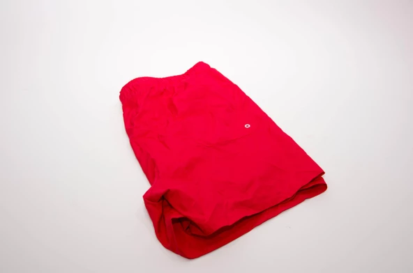 Erkek Deniz Şortu  Kısa Boardshort Fileli Kırmızı Meridyendukkan Trıbord - 2