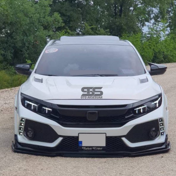 Üniversal Ön Ek 4 Parça Kanatlı Siyah Dilli Ön Lip - 2