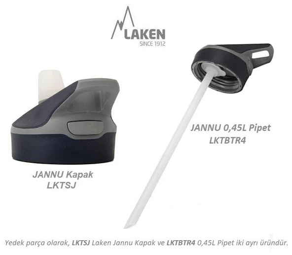 Laken Tritan Şişe Summer Collection 0,45L - Turuncu LKOE-TN4 - Resim 8