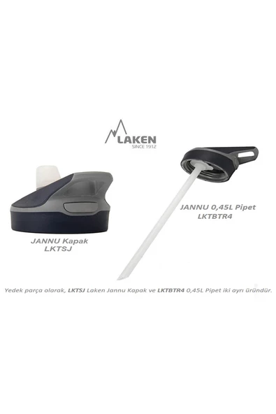 Laken Tritan Jannu Şişe 0,45L - Granit LKTN4G - Resim 4