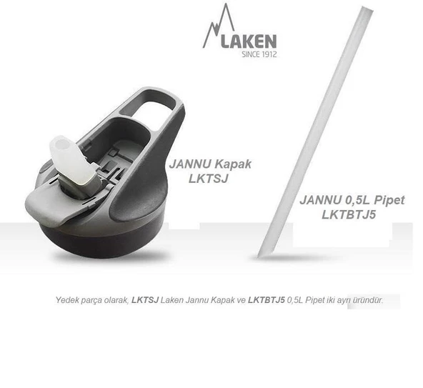 Laken Çelik 18/8 Jannu Termos Şişe 0,50L - Beyaz LKTJ5B - Resim 3