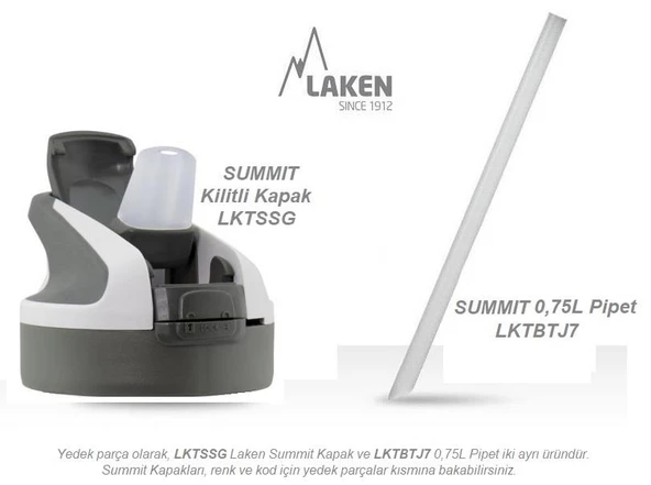Laken Çelik 18/8 Summit Termos Şişe 0,75L - Sarı LKTS7Y - Resim 3
