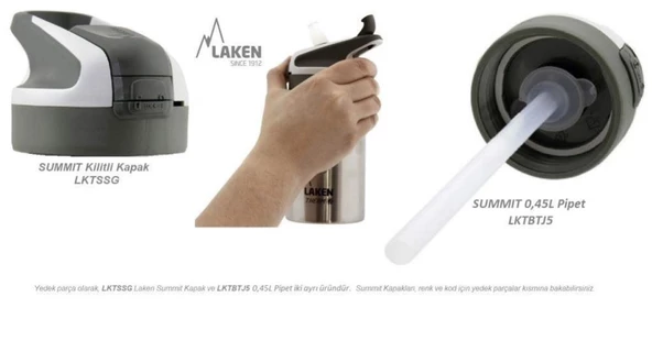 Laken Tritan Summit Şişe 0,45L - Granit LKTNS4G - Resim 4