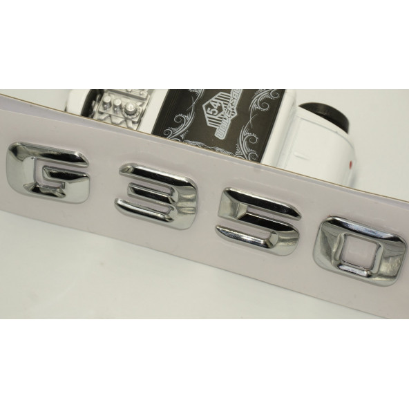 Benz G350 Bagaj Krom Metal 3M 3D Yazı Logo - Resim 4