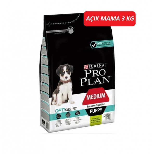 Pro Plan Puppy Orta Irk Kuzu Etli Yavru Köpek Maması 3 KG