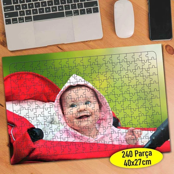 Gülümseyen Neşeli Bebek Suratı 240 Parça Puzzle Yapboz-91292890