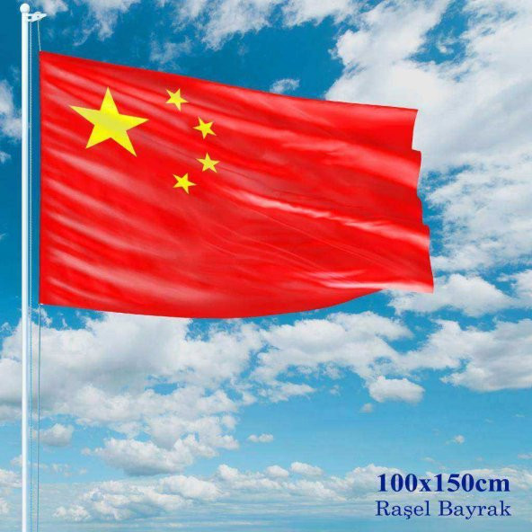 Çin Bayrağı - 100x150 cm (1 metre x 1,5 metre) - Raşel Kumaş