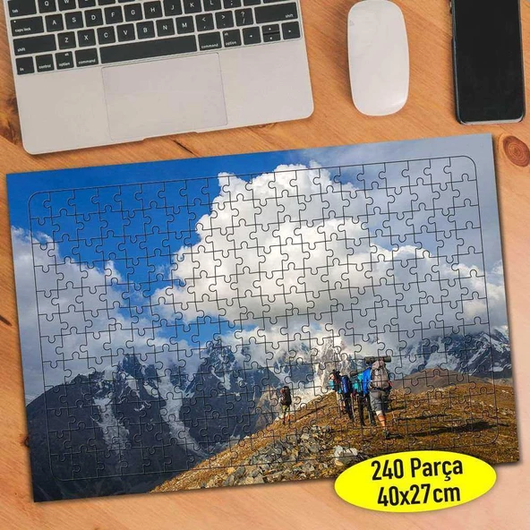 Bulutlara Yakın Dağlar 240 Parça Puzzle Yapboz Tablo-92355159