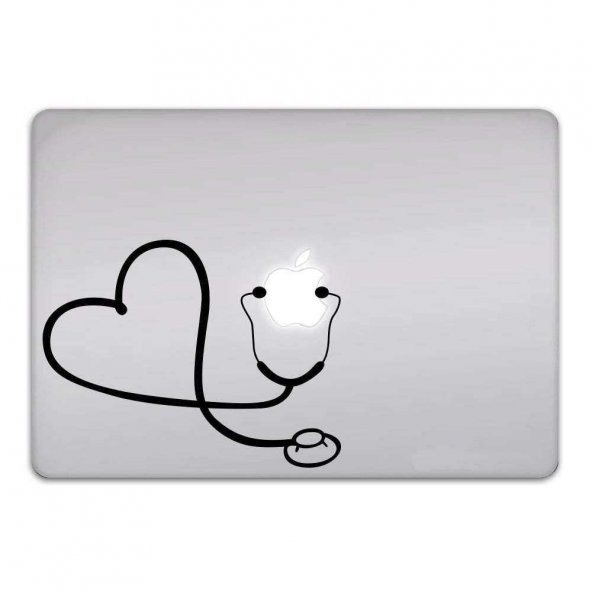 Steteskop Tıp Doktor Apple Macbook Air Pro Sticker Etiket Dekoratif Kendinden Yapışkanlı Çıkartma