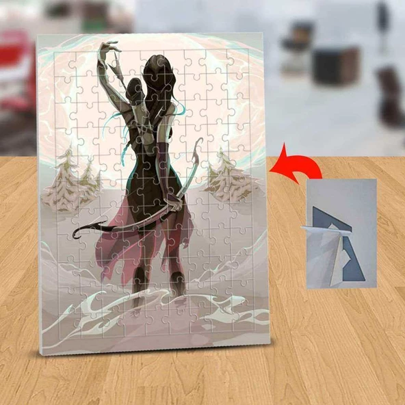 Sisler Arasında Elf Kızı 99 Parça Puzzle Yapboz Tablo-1196-520