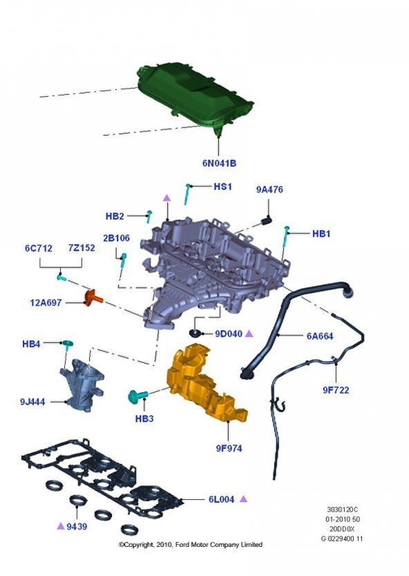 Ford Mondeo Motor Üst Subap Kapağı Külbütör 2.0 [DW10C] 2007-2014 - 3