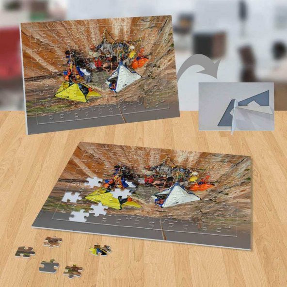 Dağa Tırmanış, Doğa, Sporcular 99 Parça Puzzle Yapboz-p127