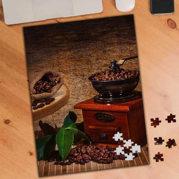 Öğütücü ve Kahve Çekirdekleri 240 Parça Puzzle Yapboz-KS699538