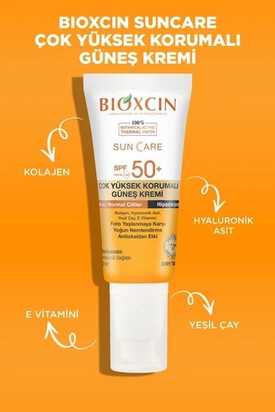 Bioxcin Sun Care Çok Yüksek Korumalı Kuru ve Normal Ciltler İçin Spf 50+ 50 ml Güneş Kremi - Resim 5
