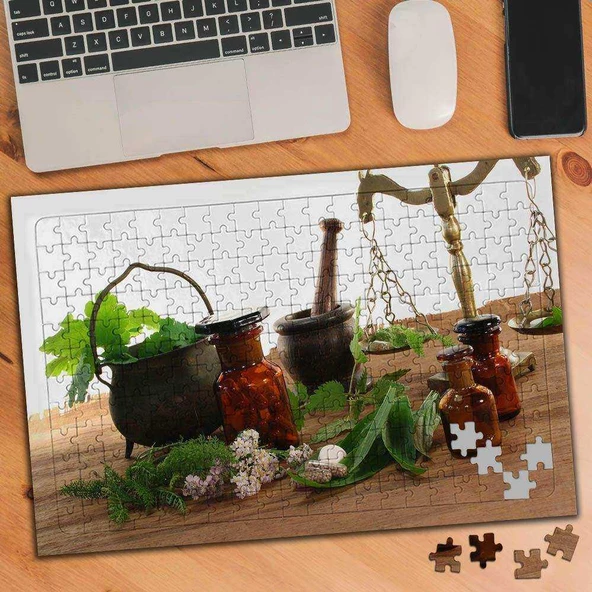 İlaç Şişeleri - Bitkiler 240 Parça Puzzle Yapboz-76445 - 1