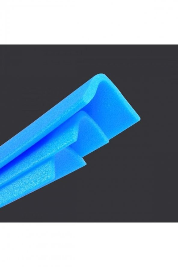 L7x7 Mavi 1 Metre 4 Adet Polietilen Sünger Profil Köşe Kenar Koruyucu - Resim 3