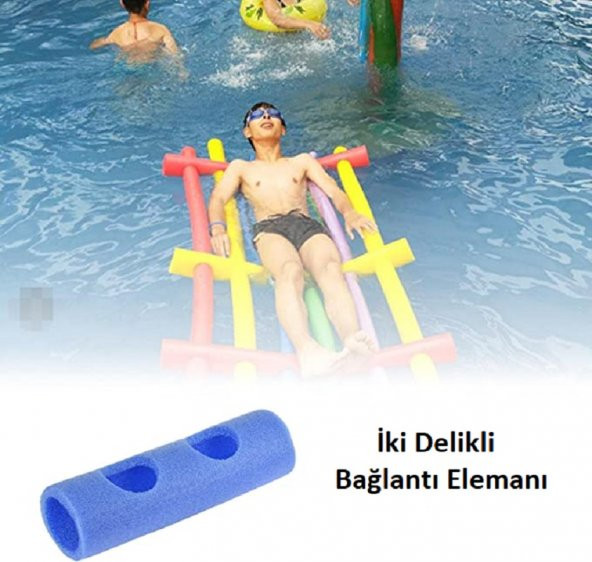 Havuz makarnası bağlantısı,  yüzme makarnası Konnektörü İki Delikli - 3