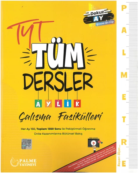 TYT Tüm Dersler Palmetre Aylık Çalışma Fasikülleri Palme Yayınevi