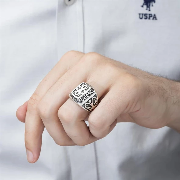 Kurtlar Vadisi Polat Alemdar Baron 925 Gümüş Erkek Yüzük - 4