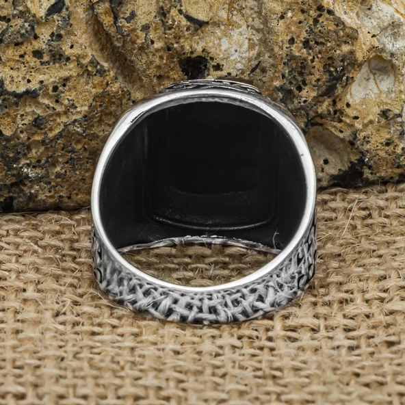 Kurtlar Vadisi Polat Alemdar Baron 925 Gümüş Erkek Yüzük - 9