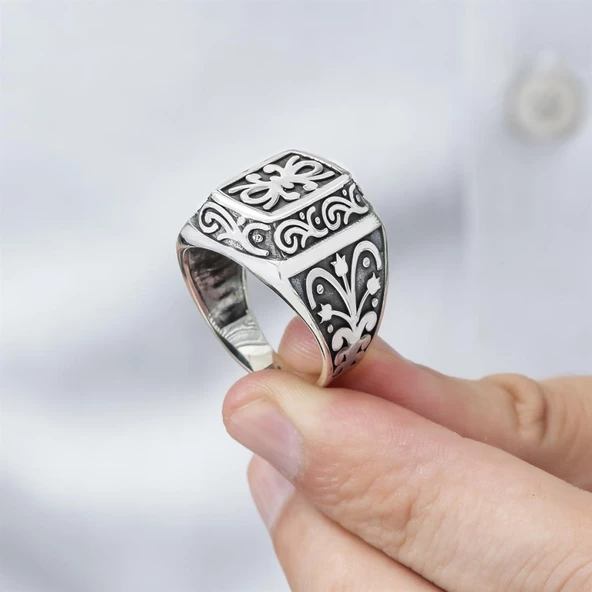 Kurtlar Vadisi Polat Alemdar Baron 925 Gümüş Erkek Yüzük - 8