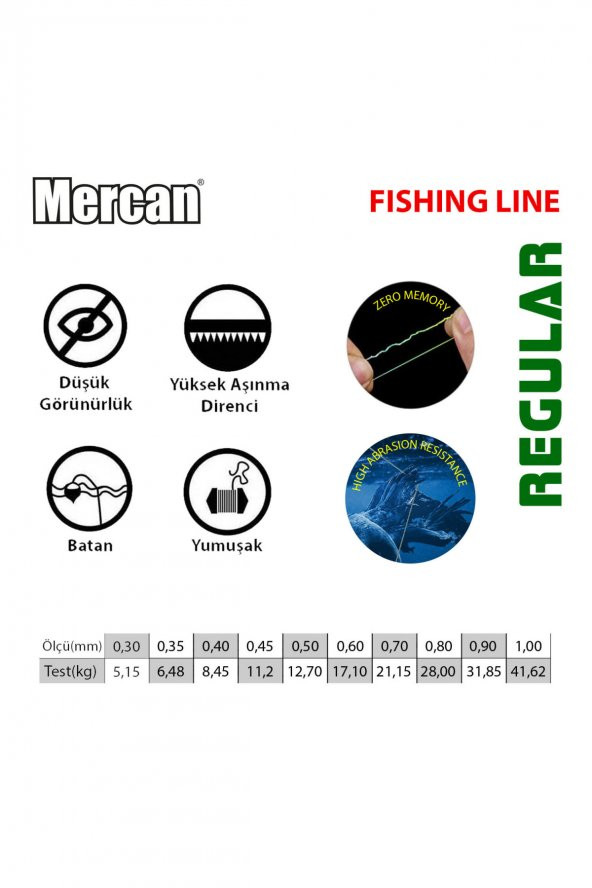 Mercan Regular BEYAZ (Metre) Bobin Misina - 2