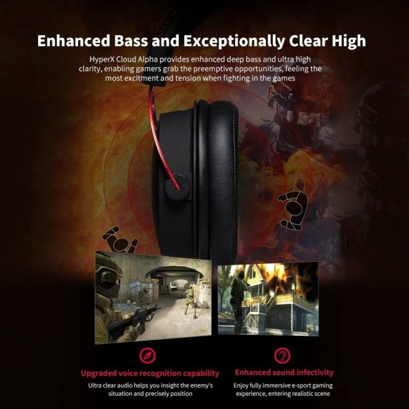 HyperX Cloud Alpha Oyuncu Kulaklık HX-HSCA-RD/AM Outlet - 3