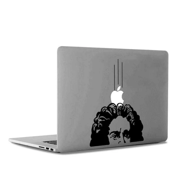 Isaac Newton Elma Mac Book Laptop Sticker, Etiket, Çıkartma