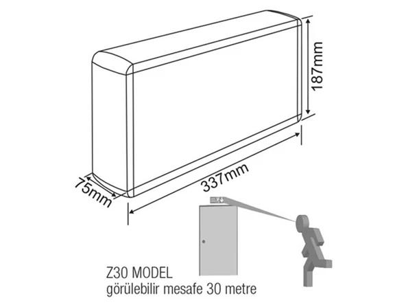 Arsel Dekolite Z Serisi AE-4113-L Acil Çıkış Yönlendirme Armatürü Kesintide 180 Dak. Yanan 500 Lümen LED - 3