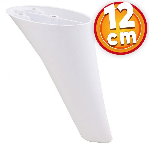 Lüks Mobilya Kanepe Sehpa TV Ünitesi Koltuk Ayağı 12 cm Beyaz Baza Ayak ürün görseli